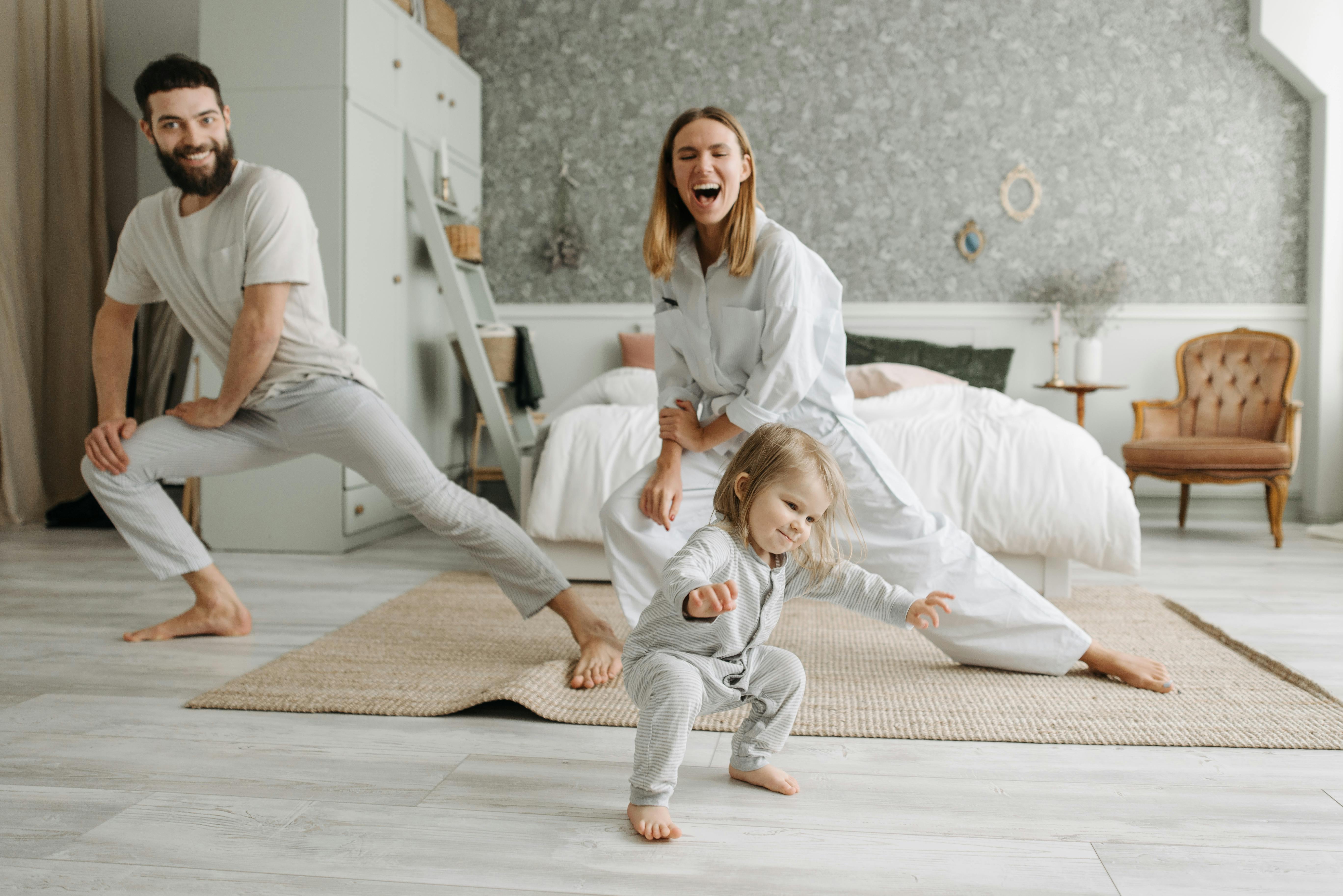 A family stretching | Source: Pexels